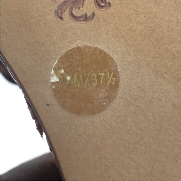 Lucky Brand Kristine Brown Woven Leather Platform Sandal size 7.5M - Picture 9 of 12